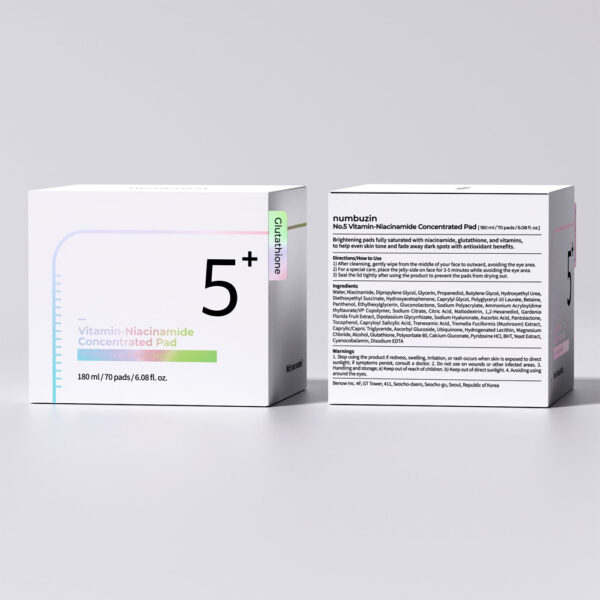 Numbuzin No.5 Vitamin Niacinamide Concentrated Toner Pad 180ml - Image 2
