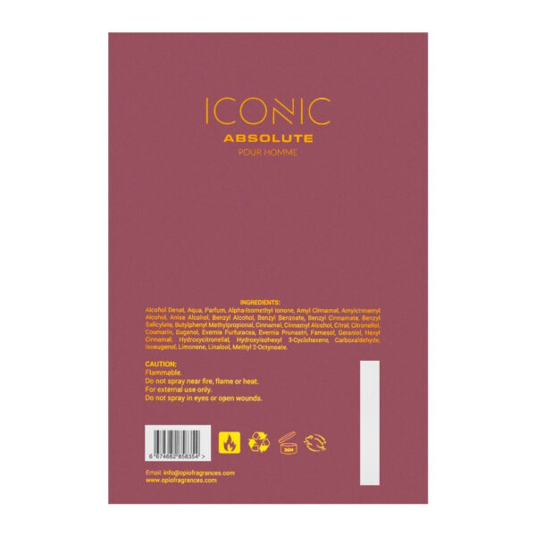 Opio Iconic Absolute Pour Homme Eau De Parfum 100ml - Image 3