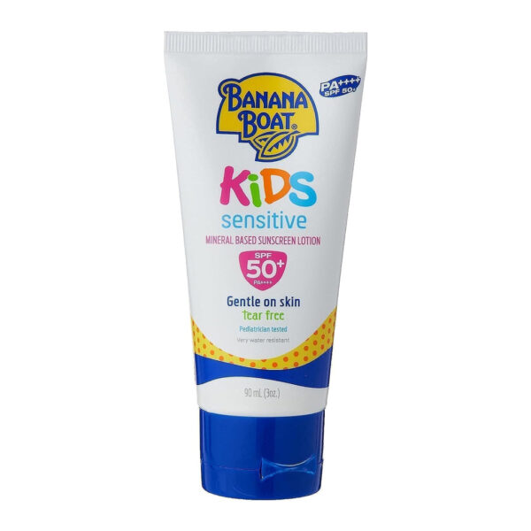 Banana Boat Kids Sensitive Gentle On Skin Sunscreen Lotion SPF50+ 90ml - Image 1