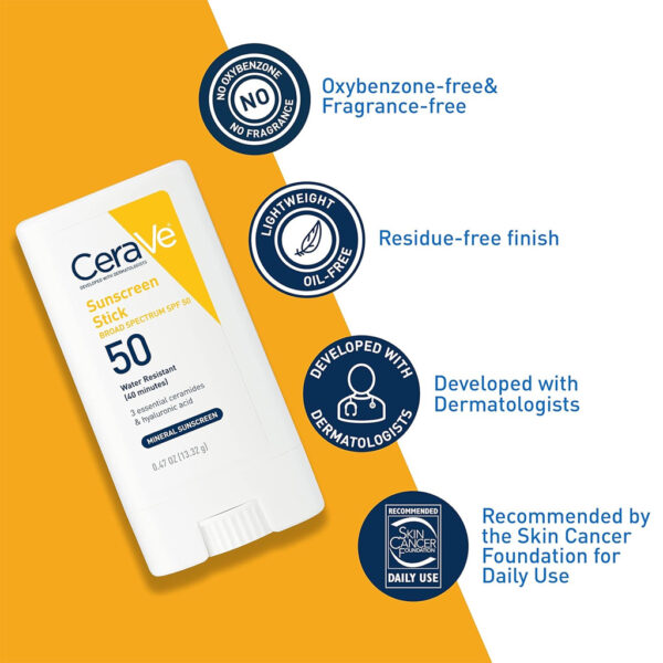 Cerave Sunscreen Broad Spectrum Stick SPF50 13.32g - Image 2