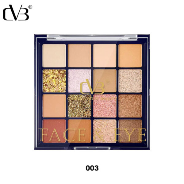 CVB Face & Eye 16 Colors Eyeshadow Palette C207 16g - Image 2