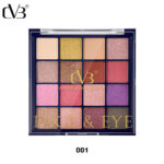 CVB Face & Eye 16 Colors Eyeshadow Palette C207 16g