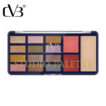 Cvb Studio Palette 12 Eye Shadow 1 Blush 1 Highlight 1 Compact Powder C219 - Image 4