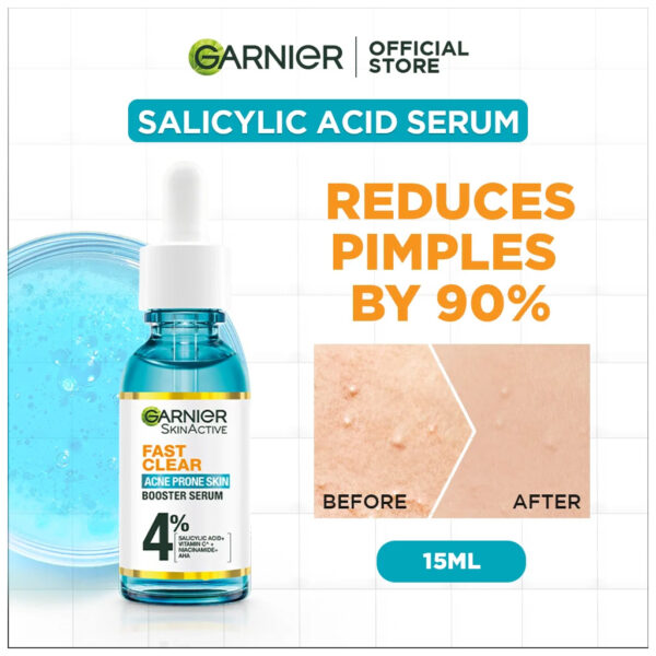 Garnier Fast Clear Booster Face Serum, For Acne Prone Skin, 15ml - Image 1