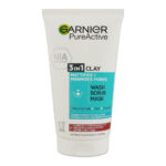 Garnier Pure Active 3in1 Clay Face Wash+Scrub+Mask, Minimizes Pores 150ml