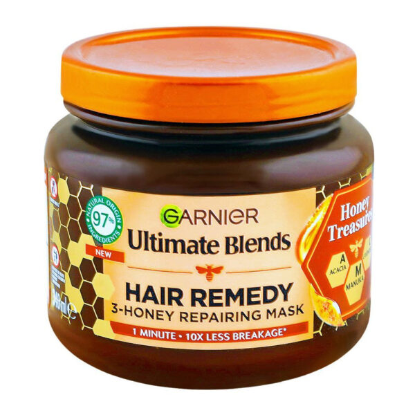 Garnier Ultimate Blends 3-Honey Repairing Hair Mask, 340ml - Image 1