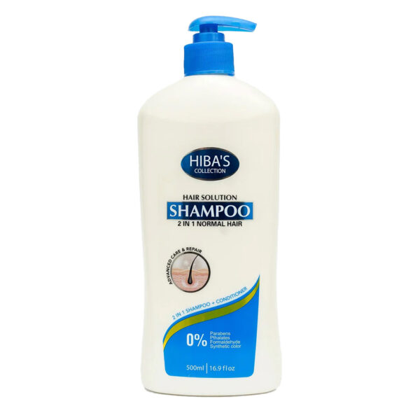 Hiba's Collection 2 In 1 Normal Hair Shampoo 500ml - Image 1