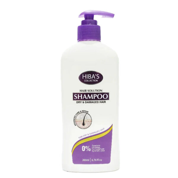 Hiba’s Collection Dry & Damaged Hair Shampoo 200ml - Image 1