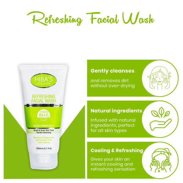 Hiba's Collection Refreshing Facial Wash 150ml - Image 2
