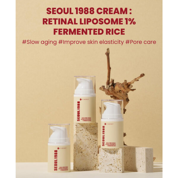 K-Secret Seoul 1988 Cream : Retinal Liposome 1% + Fermented Rice 50ml - Image 2