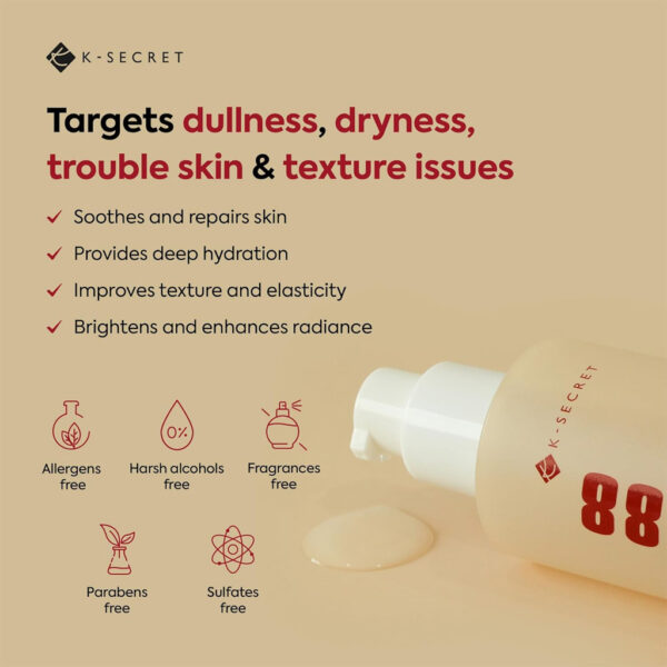 K-Secret Seoul 1988 Essence : Snail Mucin 97% + Rice 100ml - Image 2