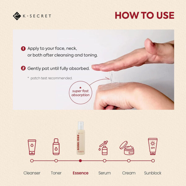 K-Secret Seoul 1988 Essence : Snail Mucin 97% + Rice 100ml - Image 4