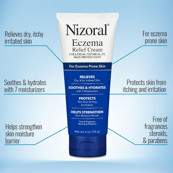 Nizoral Eczema Relief Cream, with Colloidal Oatmeal, 113g - Image 4