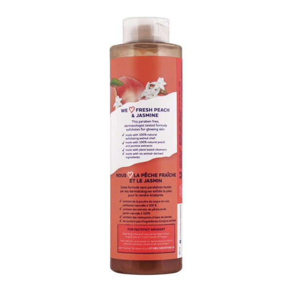 St. Ives Fresh Peach & Jasmine Exfoliating Body Wash, 650ml - Image 2