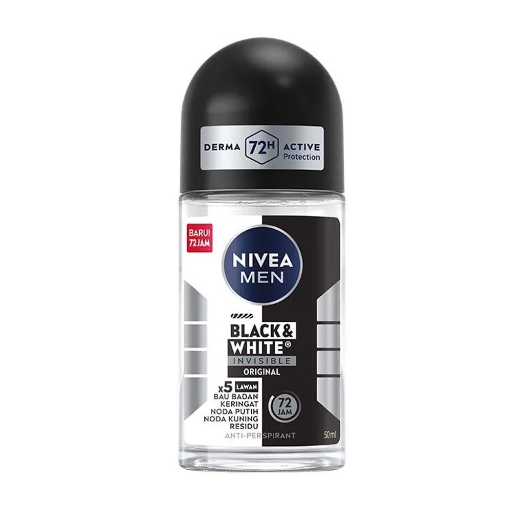 Nivea Men Black White Invisible Original Deodorant Roll On 50ml 