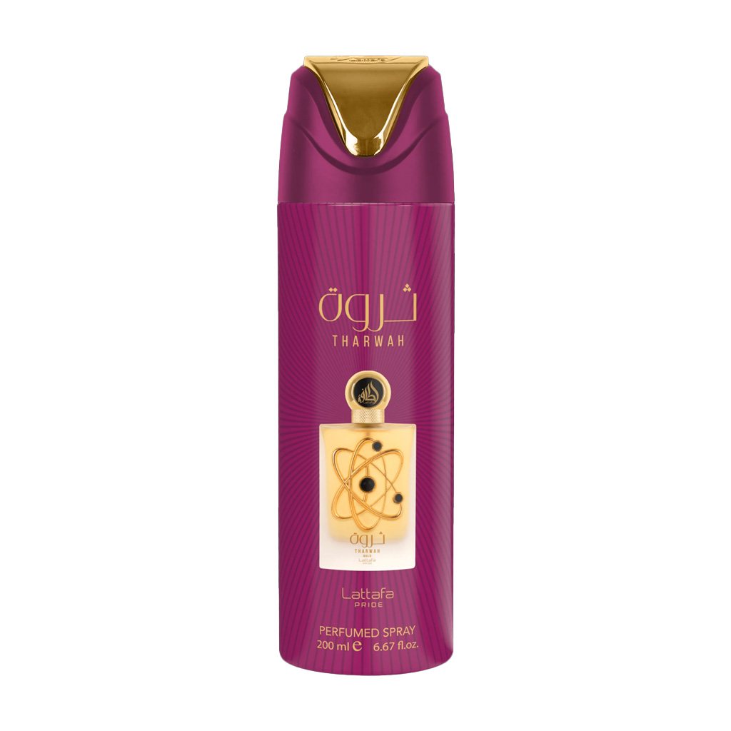 lattafa-tharwah-gold-body-spray-200ml Lattafa Tharwah Gold Body Spray 200ml - Image 1