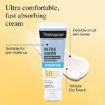 Neutrogena Ultra Sheer Hydration Invisible Cream Sunscreen, SPF-50, 50ml - Image 3