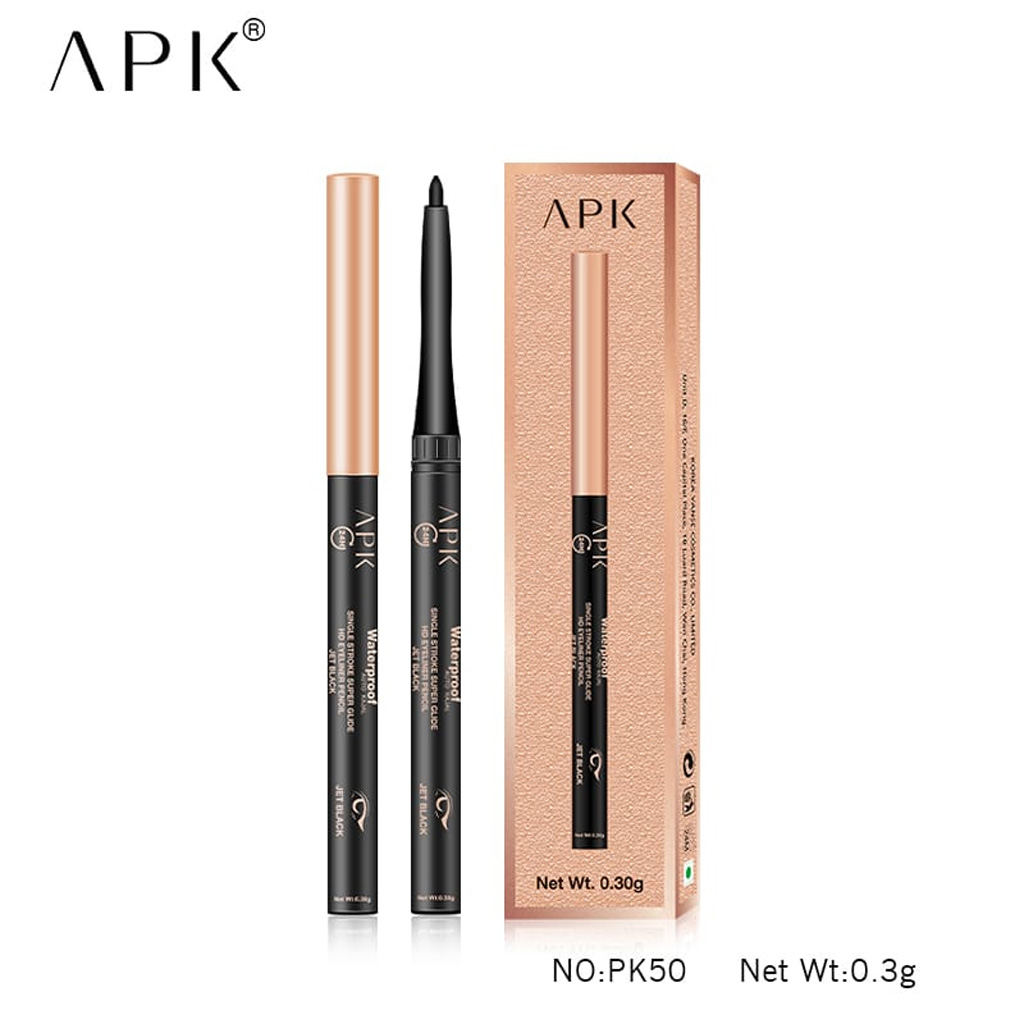 apk-waterproof-single-stroke-hd-eyeliner-pencil-jet-black-pk-50 APK Waterproof Single Stroke HD Eyeliner Pencil, Jet Black, PK-50 - Image 1