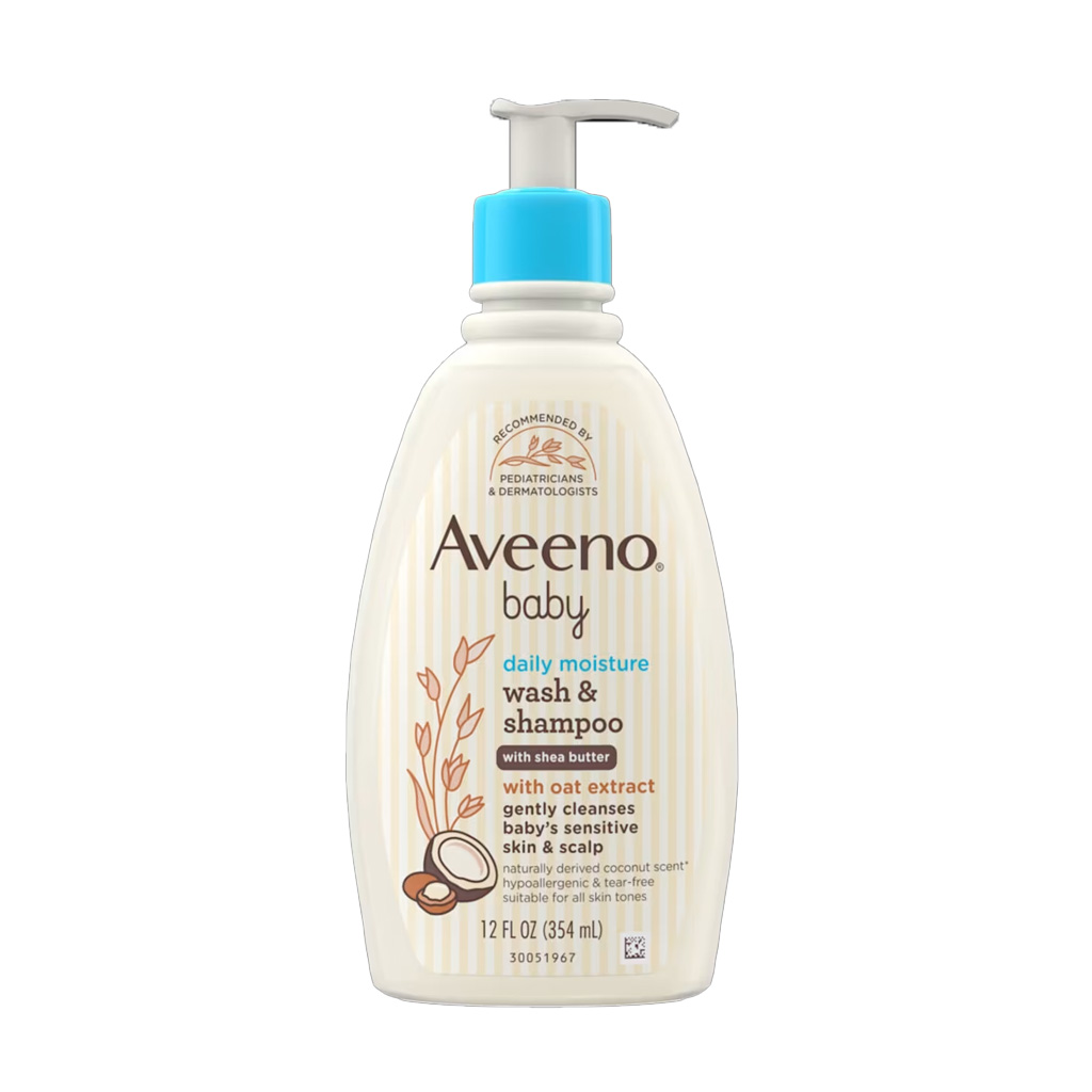 aveeno-baby-daily-moisture-wash-shampoo-with-shea-butter-354ml Aveeno Baby Daily Moisture Wash & Shampoo, With Shea Butter, 354ml - Image 1