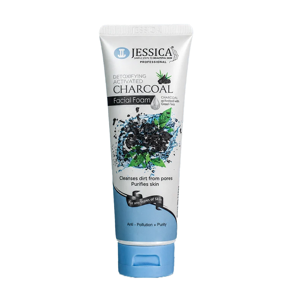 jessica-detoxifying-activated-charcoal-facial-foam-125ml Jessica Detoxifying Activated Charcoal Facial Foam 125ml - Image 1