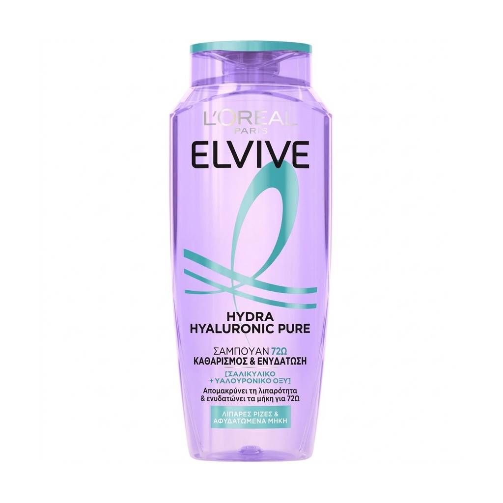 loreal-paris-elvive-hydra-hyaluronic-pure-shampoo-400ml L'Oreal Paris Elvive Hydra Hyaluronic Pure Shampoo 400ml - Image 1