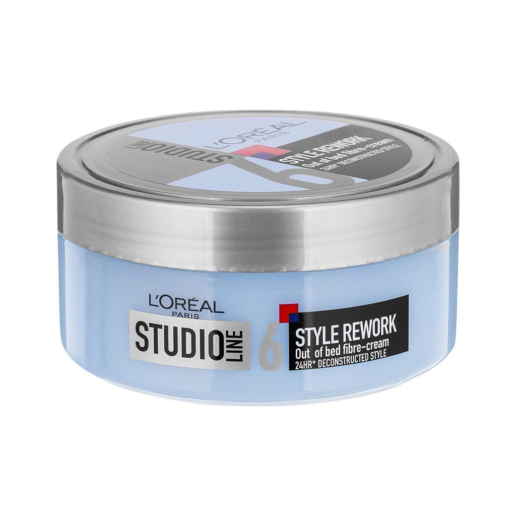 loreal-paris-studio-line-6-style-rework-out-of-bed-fibre-cream-150ml L'Oreal Paris Studio Line 6 Style Rework Out Of Bed Fibre Cream, 150ml - Image 1