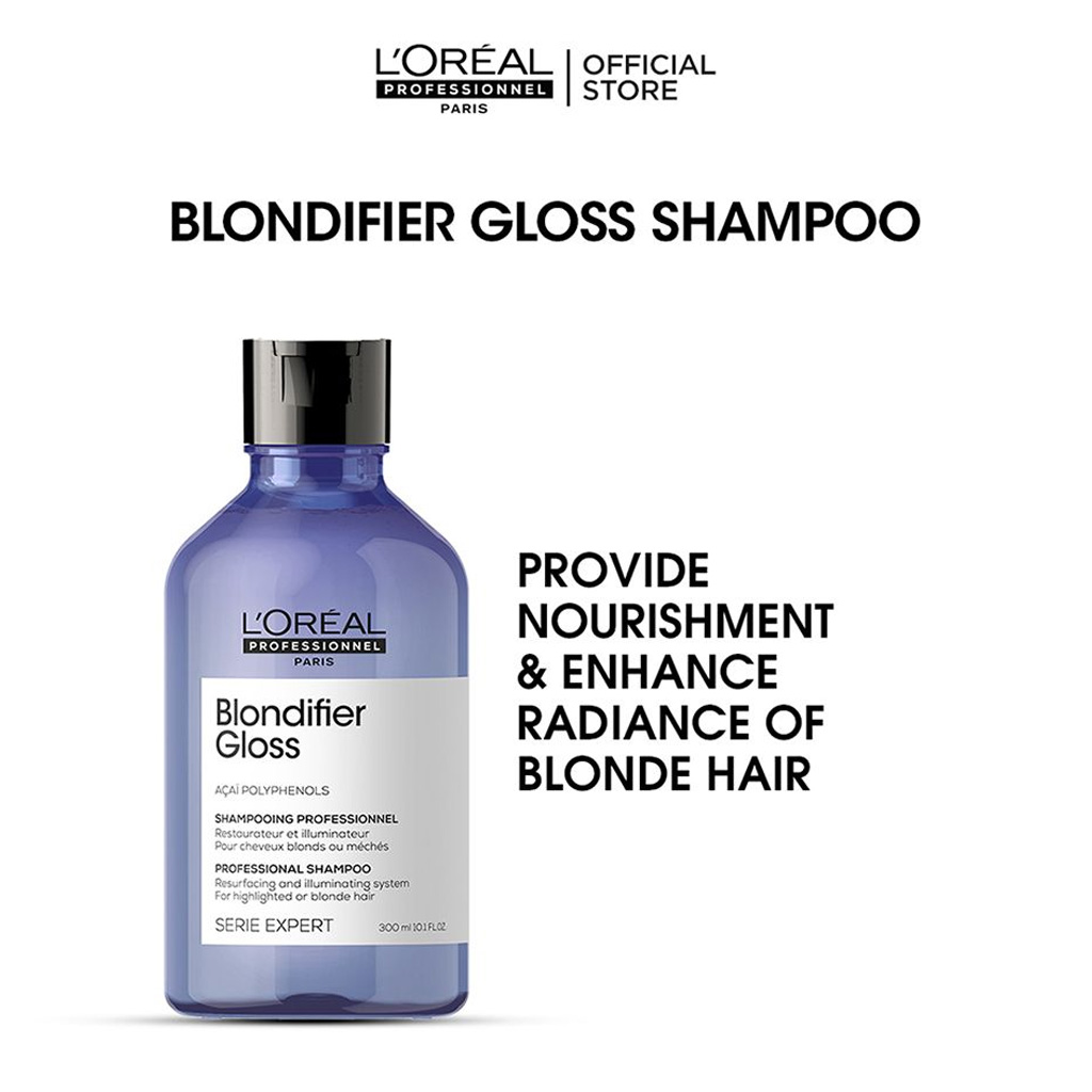 loreal-professionnel-serie-expert-blondifier-gloss-shampoo-300ml L'Oreal Professionnel Serie Expert Blondifier Gloss Shampoo 300ml - Image 1