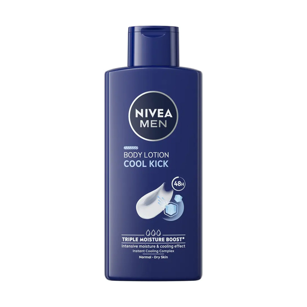 nivea-men-cool-kick-body-lotion-normal-dry-skin-400ml Nivea Men Cool Kick Body Lotion, Normal Dry Skin 400ml - Image 1