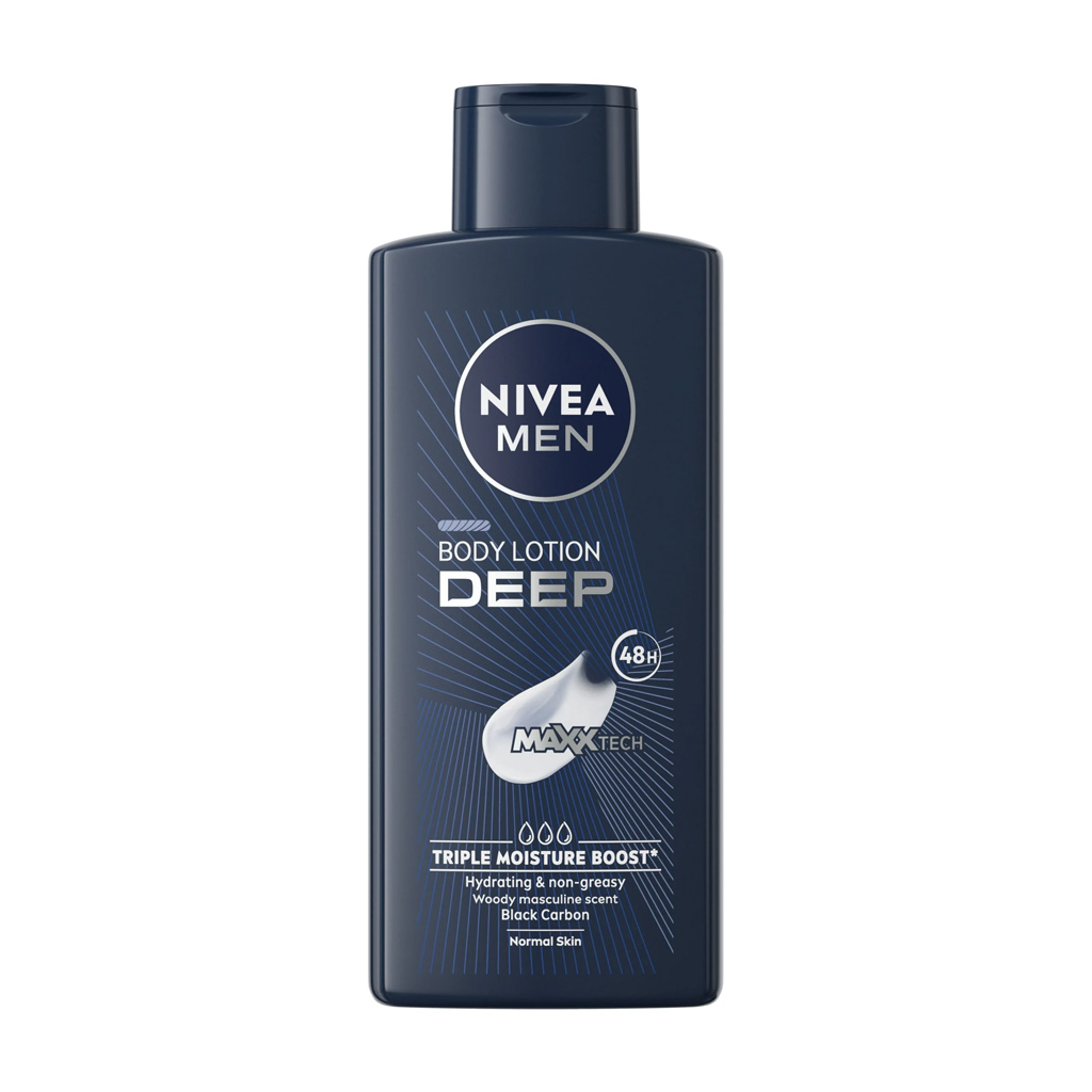 nivea-men-deep-maxxtech-48h-body-lotion-normal-skin-400ml Nivea Men Deep Maxxtech 48H Body Lotion, Normal Skin 400ml - Image 1