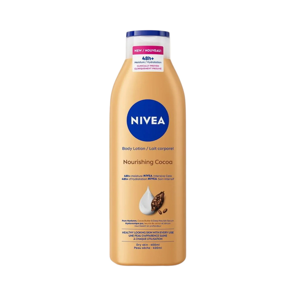 nivea-nourishing-cocoa-48h-body-lotion-dry-skin-400ml Nivea Nourishing Cocoa 48H Body Lotion, Dry Skin, 400ml - Image 1