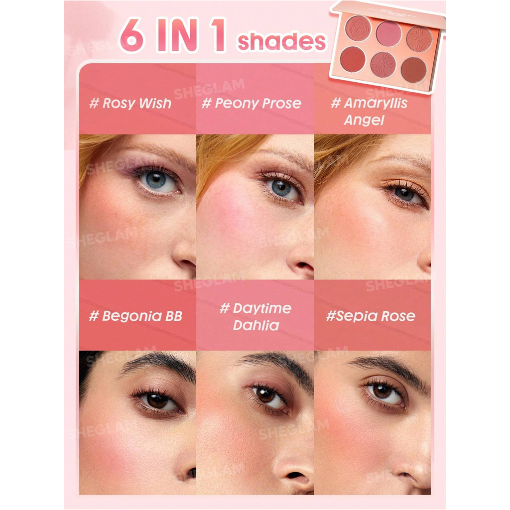 Sheglam Floral Flush Blush Palette - Cottage Core Garden - Image 3
