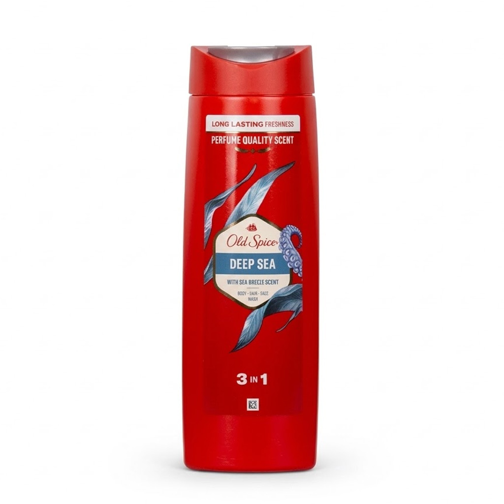 old-spice-deep-sea-3-in-1-body-hair-face-wash-400ml Old Spice Deep Sea 3 In 1 Body Hair Face Wash 400ml - Image 1