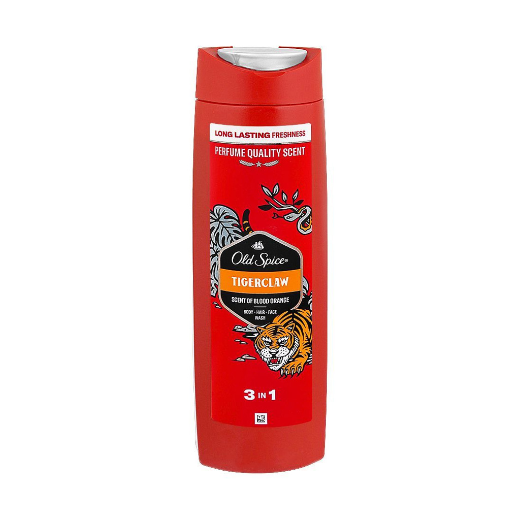 old-spice-tiger-claw-3in1-body-hair-face-wash-400ml Old Spice Tiger Claw 3in1 Body-Hair-Face Wash, 400ml - Image 1