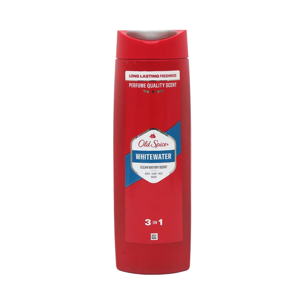old-spice-whitewater-clean-watery-scent-3-in-1-body-hair-face-wash-400ml Old Spice Whitewater 3-In-1 Body Hair Face Wash 400ml - Image 1