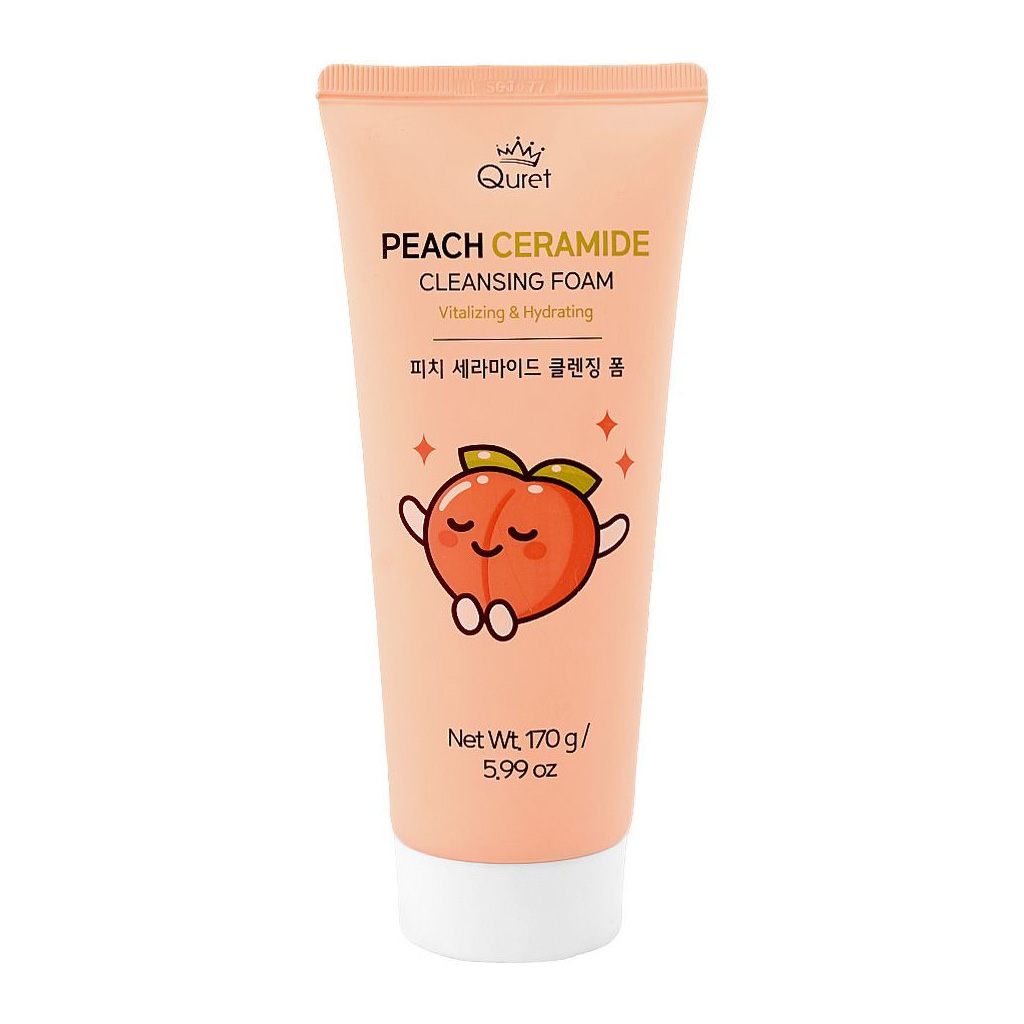 quret-peach-ceramide-cleansing-foam-170g Quret Peach Ceramide Cleansing Foam, 170g - Image 1